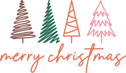 Merry christmas sign and trees Free SVG File for Members - tshirt design