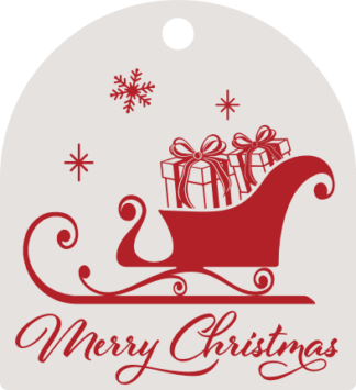 Merry Christmas Free SVG File for Members - Christmas gift tag SVG