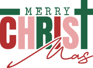 Merry Christmas sign Free SVG File for Members - Christmas mug or cup design