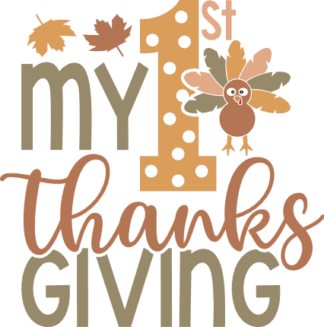 My 1st thanksgiving Free SVG File for Members - baby onesie design