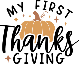 Thanksgiving Day SVG, My First Thanksgiving, Baby onesie design - Free SVG File