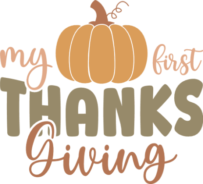 My First Thanksgiving Free SVG File - Thanksgiving Day Baby onesie design