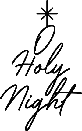 O Holy Night Free SVG File for Members - Christmas wall art
