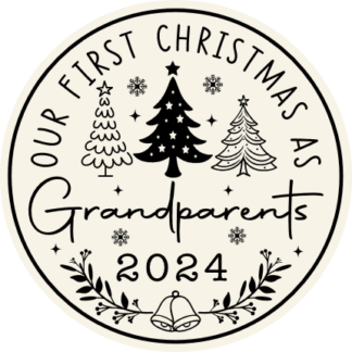 Our First Christmas as Grandparents 2024 Free SVG File for Members - Christmas Ornament