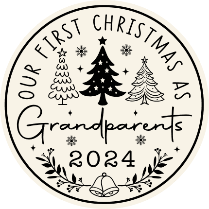 Our First Christmas as Grandparents 2024 Free SVG File for Members - Christmas Ornament