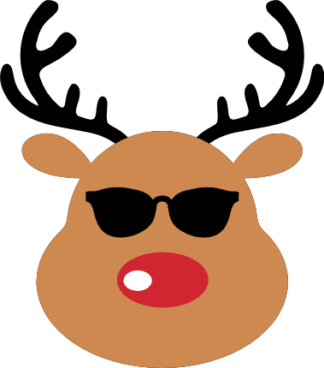 Reindeer face Free SVG File for Members - christmas deer clipart image