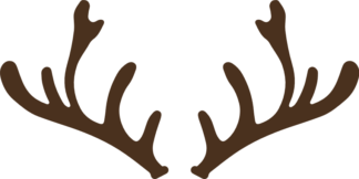 Reindeer antlers Free SVG File for Members - Hunting sticker, Christmas Clipart Image