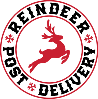 Reindeer post delivery Free SVG File for Members - Christmas post stamp