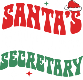 Santa's Favorite Secretary Free SVG File for Members - Funny Christmas tshirt design