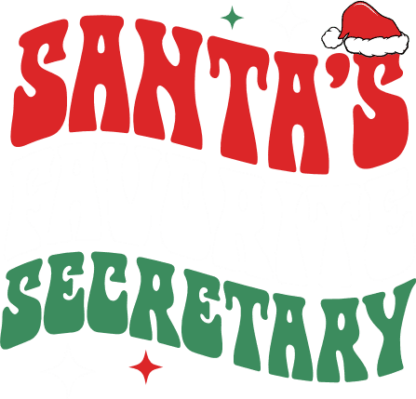 Santa's Favorite Secretary Free SVG File for Members - Funny Christmas tshirt design