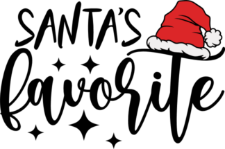 Santa’s Favorite Free SVG File - Funny Christmas kids tshirt design