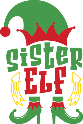 Sister Elf Free SVG File for Members - Funny Christmas sweatshirt design