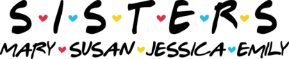 Sisters sign Free SVG File for Members - customized sisters mug design