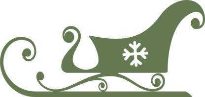 Santa's Sleigh with snowflake Free SVG File - Christmas decor, Sleigh clipart image