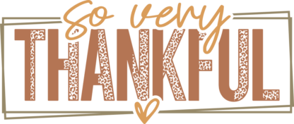 So Very Thankful Free SVG File - Thanksgiving day tshirt design with leopard print