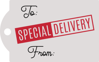 Special Delivery, To: From: Free SVG File for Members - Christmas Gift Tag Design