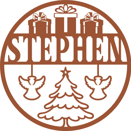 Christmas ornament with custom name Free SVG File for Members - Personalized Christmas decor
