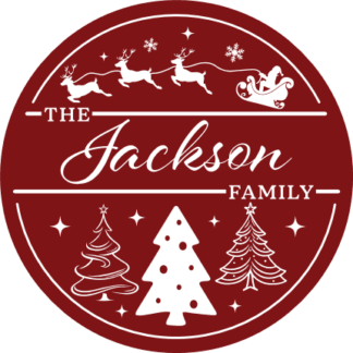 Christmas ornament with the family custom name Free SVG File for Members - Personalized Christmas decor