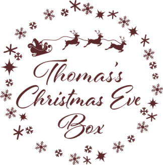 Christmas Eve Box design with custom name - Free SVG File for Members