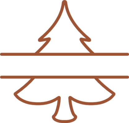 Tree split text frame Free SVG File for members - Personalized Christmas Tree Ornament