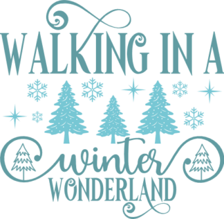 Walking in a winter wonderland Free SVG File for Members - Christmas tshirt design