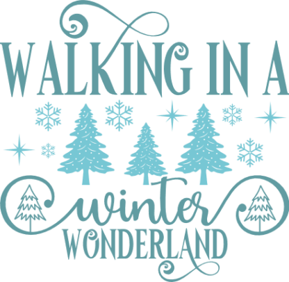 Walking in a winter wonderland Free SVG File for Members - Christmas tshirt design