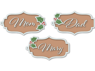 Customized Names Christmas Gift Tags - Free SVG File bundle for Members