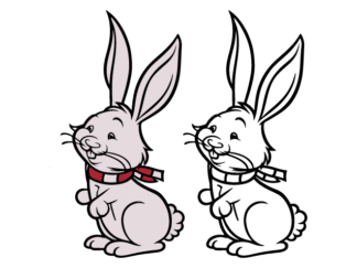 Rabbit wearing scarf Free SVG File for Members - Cute Winter Bunny Clipart image