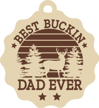 Best Buckin’ Dad Ever Free SVG File for Members - Christmas Ornament for Hunting Enthusiast dad