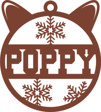 Personalized Cat Ornament Free SVG File for Members - Custom Holiday Pet Lover Design