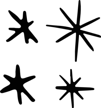 Christmas Stars Free SVG File bundle for Members - Decorative Starburst clipart image