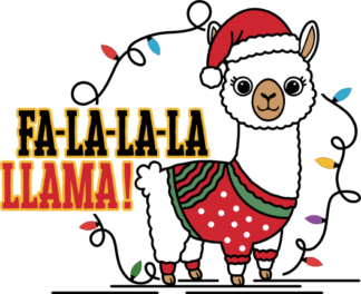 Funny Christmas SVG For Tshirt, Fa La La La Llama - Free SVG File for Members