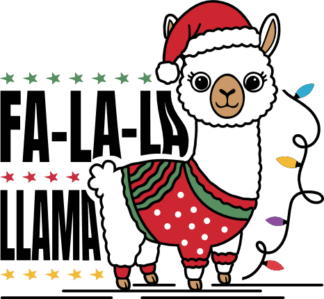 Fa La La La Llama Free SVG File for Members - Funny Christmas Tshirt Design