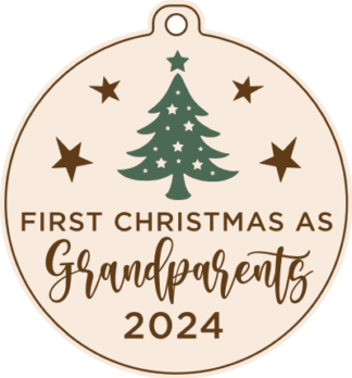 First Christmas as Grandparents Free SVG File for Members - Christmas ornament for new grandparents