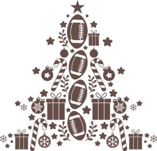 Football-Themed Christmas Tree Free SVG File for Members - Christmas tree wall sticker