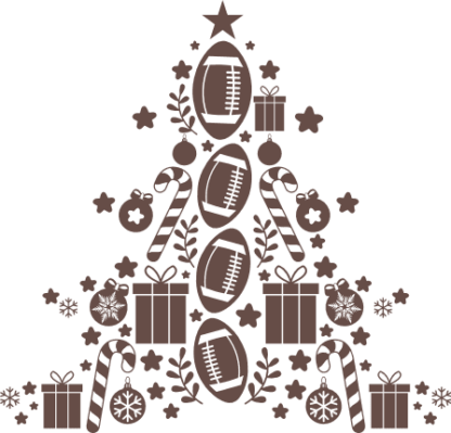 Football-Themed Christmas Tree Free SVG File for Members - Christmas tree wall sticker