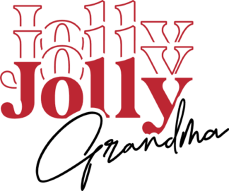 Jolly Grandma, echo text Free SVG File for Members - Funny Holiday Sweatshirt Design
