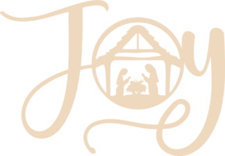 Joy sign Free SVG File for Members - Christmas tshirt design with nativity scene