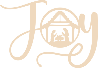 Joy sign Free SVG File for Members - Christmas tshirt design with nativity scene