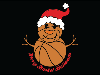 Merry Basket Ballamas Free SVG File for Members - Funny Basketball Christmas wall sticker