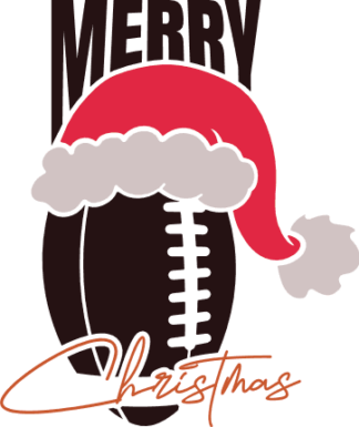 Merry Christmas Football Free SVG file for Members - Holiday Gift for Sports Enthusiasts