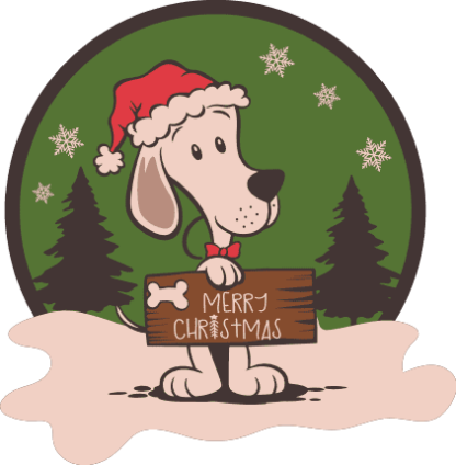 Christmas dog ornament Free SVG File for Members - Pet lovers holiday design