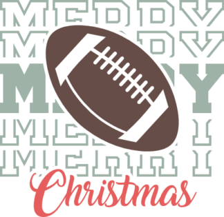 Merry Christmas, echo text Free SVG File for Members - Funny Christmas tshirt design with American football