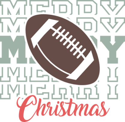 Merry Christmas, echo text Free SVG File for Members - Funny Christmas tshirt design with American football