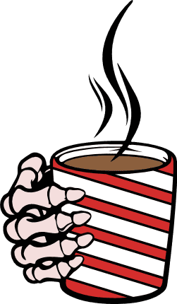 Hot Cocoa Mug with Skeleton Hand Free SVG File for Members - Spooky Christmas Design