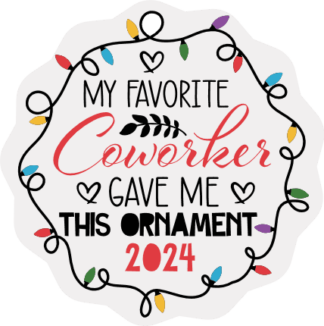 Funny Coworker Christmas Ornament Free SVG File for Members - Holiday Gift