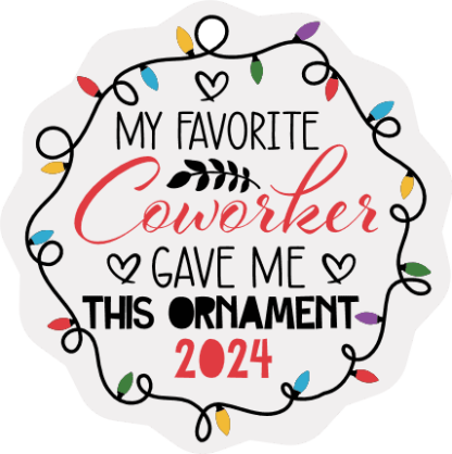 Funny Coworker Christmas Ornament Free SVG File for Members - Holiday Gift
