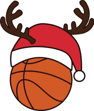 Basketball ball with santa hat and antlers Free SVG File for Members - Christmas clipart images
