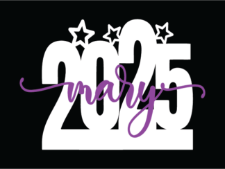 2025 with Custom Name Free SVG File for Members - Personalized new year hoodie design