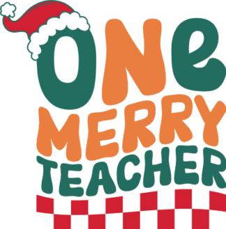 One Merry Teacher Free SVG File for Members - Christmas Gift For Teacher